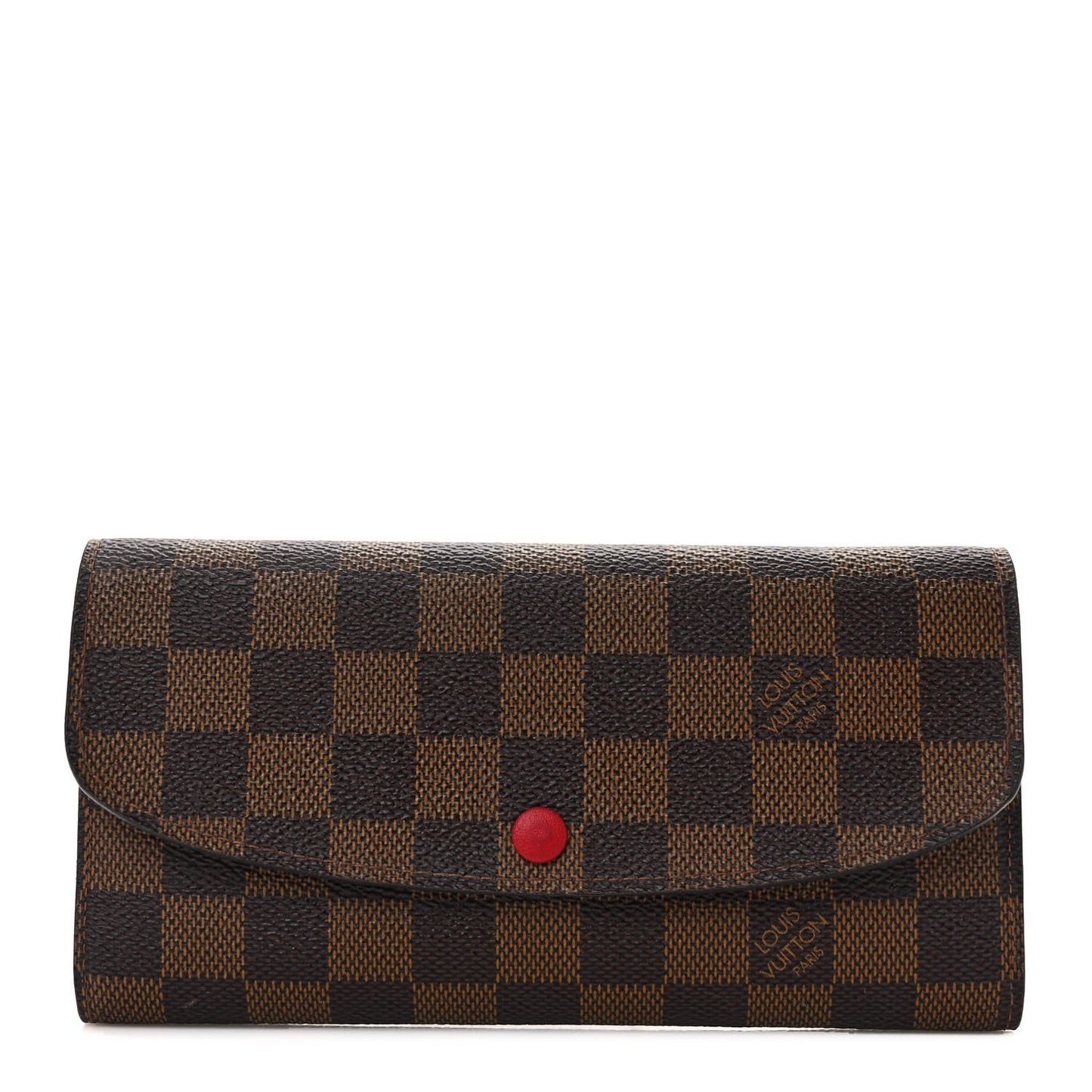 Damier Ebene Emilie Wallet Red