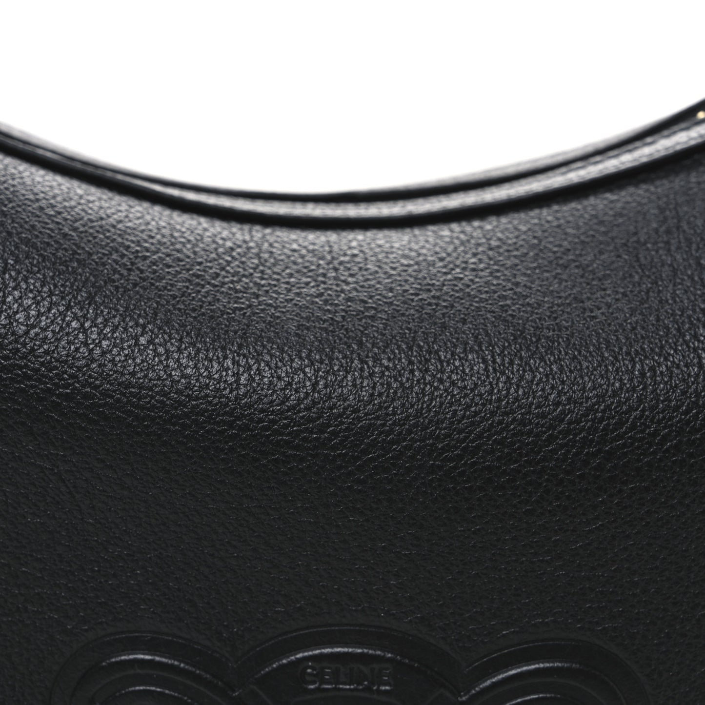Supple Calfskin Cuir Triomphe Small Heloise Shoulder Bag Black