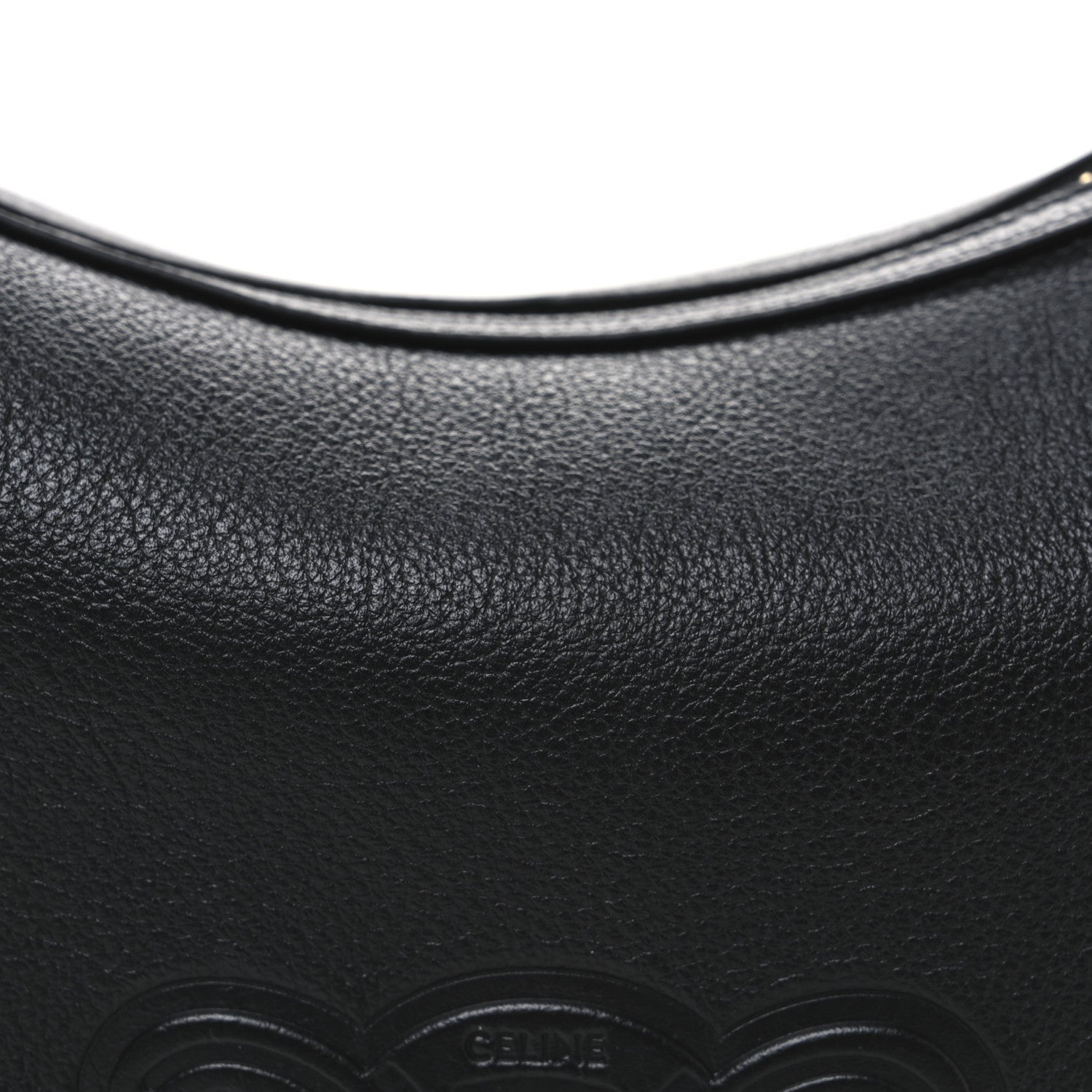 Celine Supple Calfskin Cuir Triomphe Small Heloise Shoulder Bag Black 9 of 11