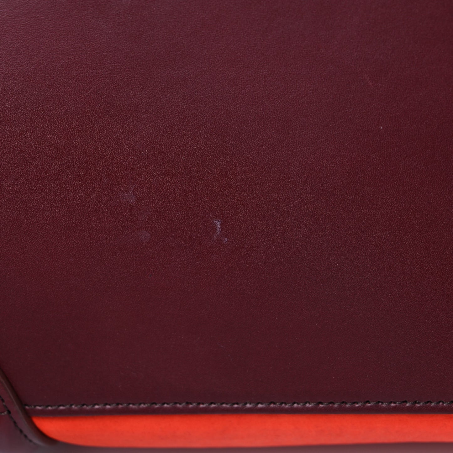 Bullhide Calfskin Micro Bi-Color Luggage Vermillion
