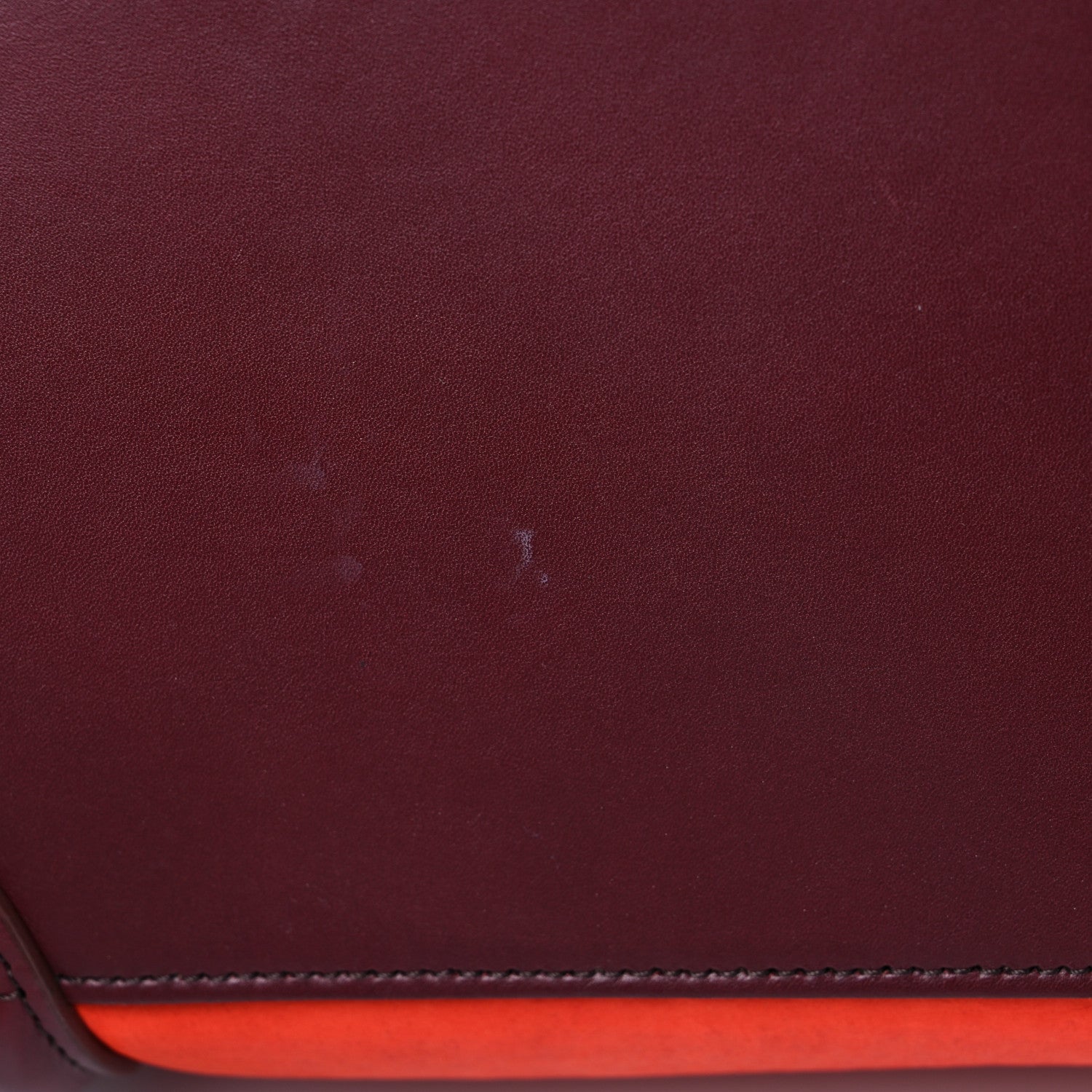 Celine Bullhide Calfskin Micro Bi-Color Luggage Vermillion 9 of 10