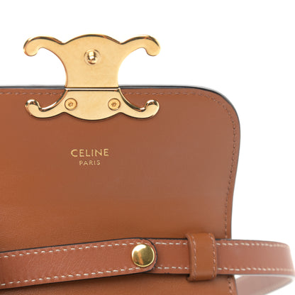 Celine Triomphe Canvas Calfskin Mini Triomphe Tan 6 of 12