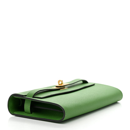 Hermes Epsom Kelly Wallet To Go Vert Yucca 4 of 7