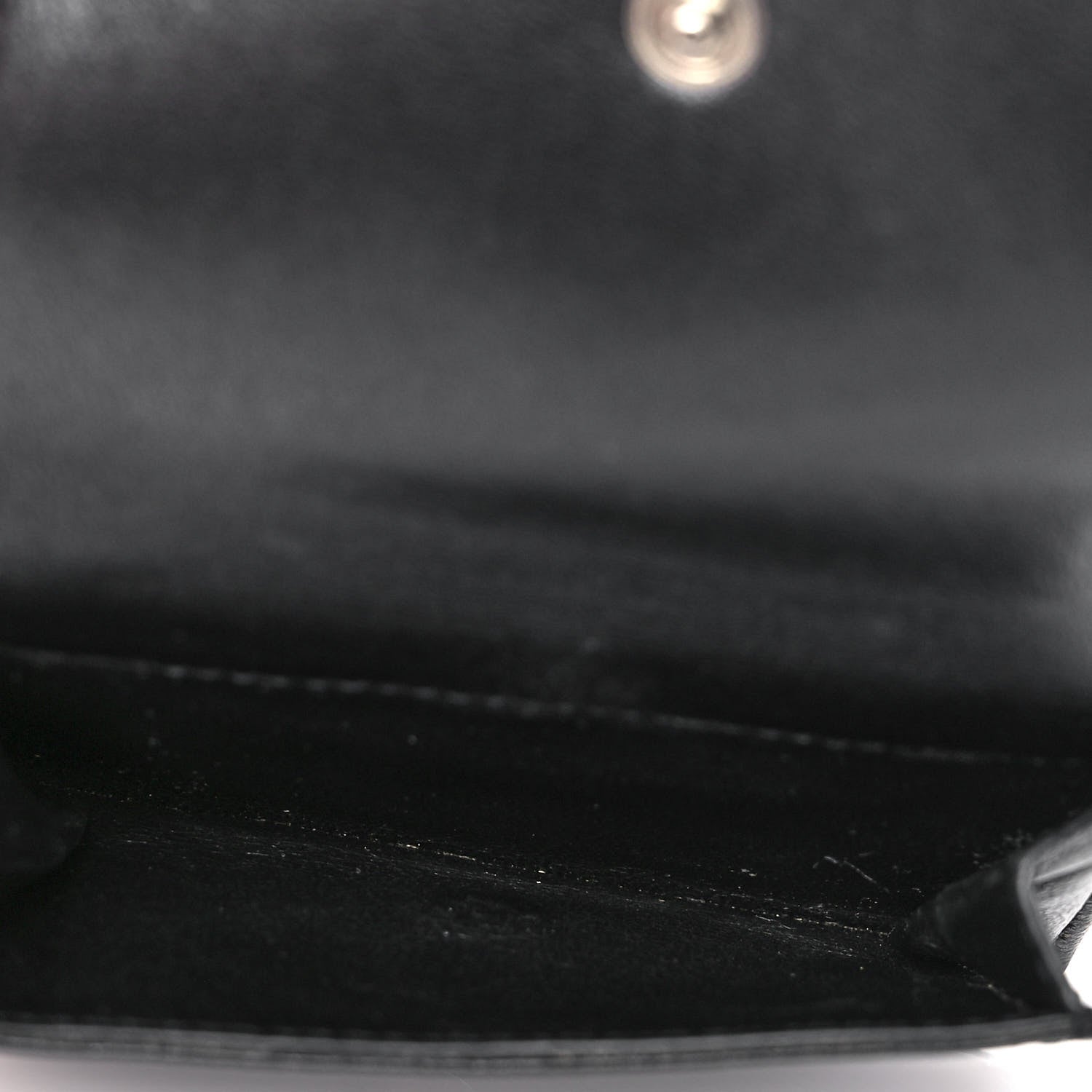 Saint Laurent Lambskin Y Quilted Monogram Loulou Tiny Wallet Black 6 of 12