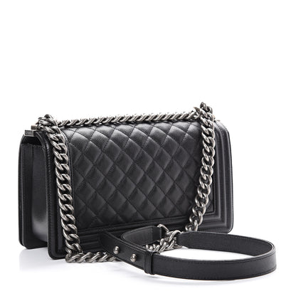 Chanel Caviar Quilted Medium Boy Flap Black 2 of 9