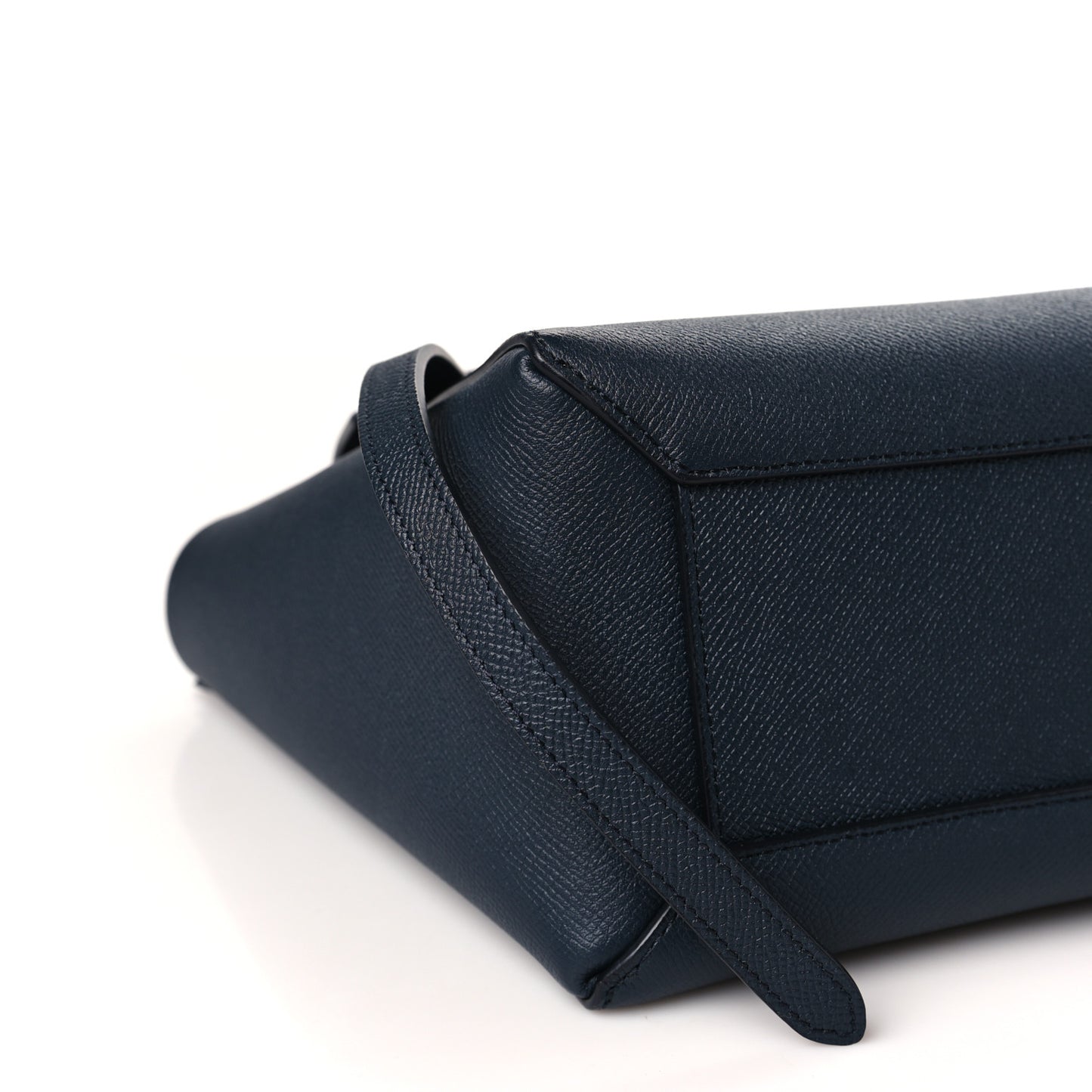 Baby Grained Calfskin Micro Belt Bag Navy Blue
