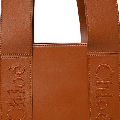Chloe Calfskin Medium Woody Tote Caramel 8 of 10