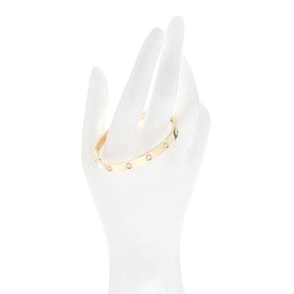 Cartier 18K Yellow Gold 10 Diamond LOVE Bracelet 16 2 of 5