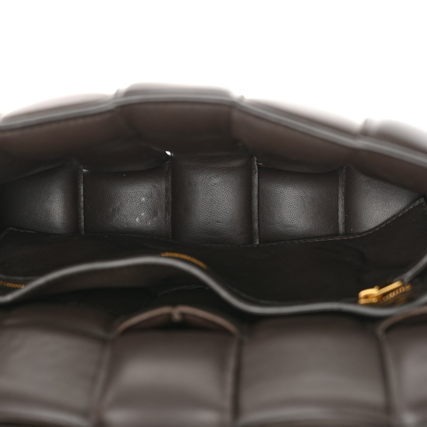Nappa Maxi Intreccio Padded Cassette Crossbody Bag Fondente