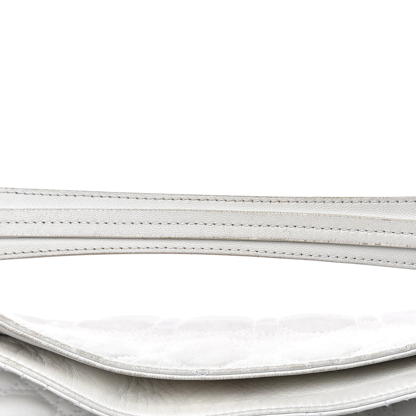 Lambskin Cannage Large Dior Soft Hobo White