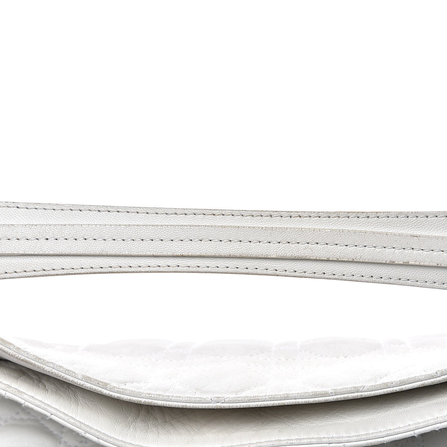 Christian Dior Lambskin Cannage Large Dior Soft Hobo White 18 of 19