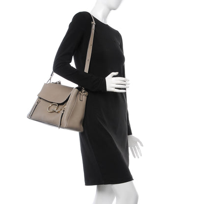 Chloe Calfskin Medium Faye Day Shoulder Bag Motty Grey 3 of 11