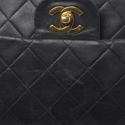 Chanel Lambskin Quilted Medium Double Flap Black 13 of 17