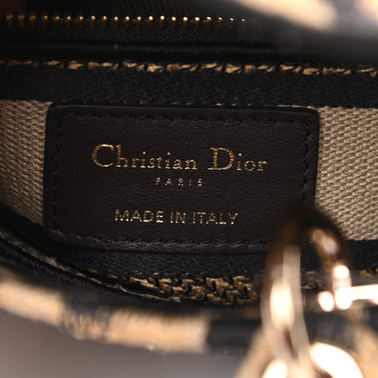 Christian Dior Canvas Mini Mizza Embroidered Lady D-Lite Beige Multicolor 6 of 14