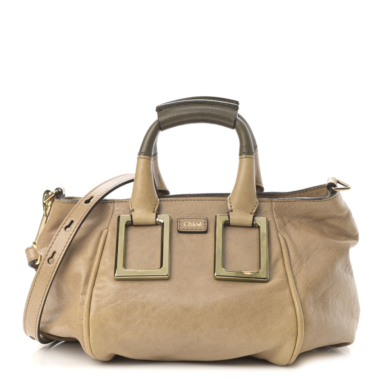 Calfskin Small Ethel Satchel Beige