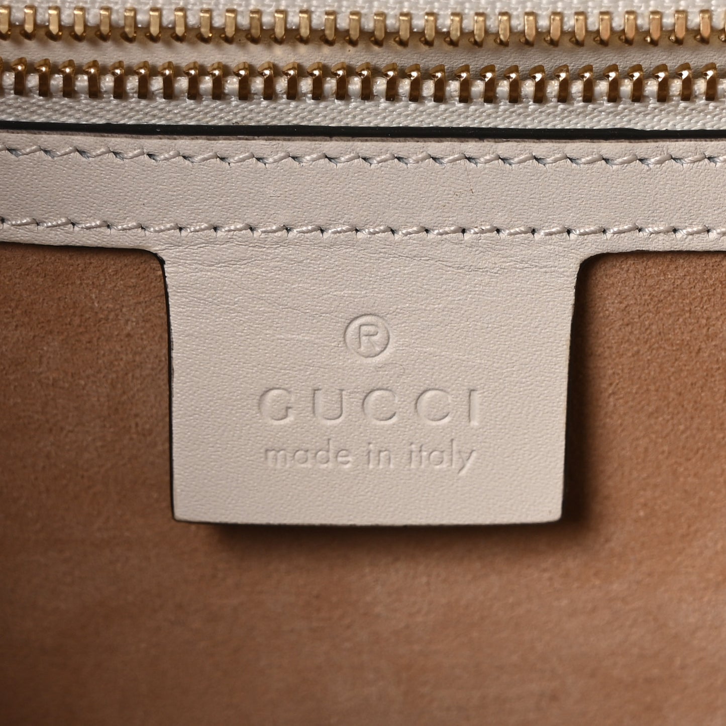 Calfskin Web Medium Sylvie Top Handle Bag White