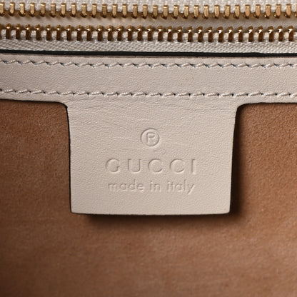 Gucci Calfskin Web Medium Sylvie Top Handle Bag White 6 of 10