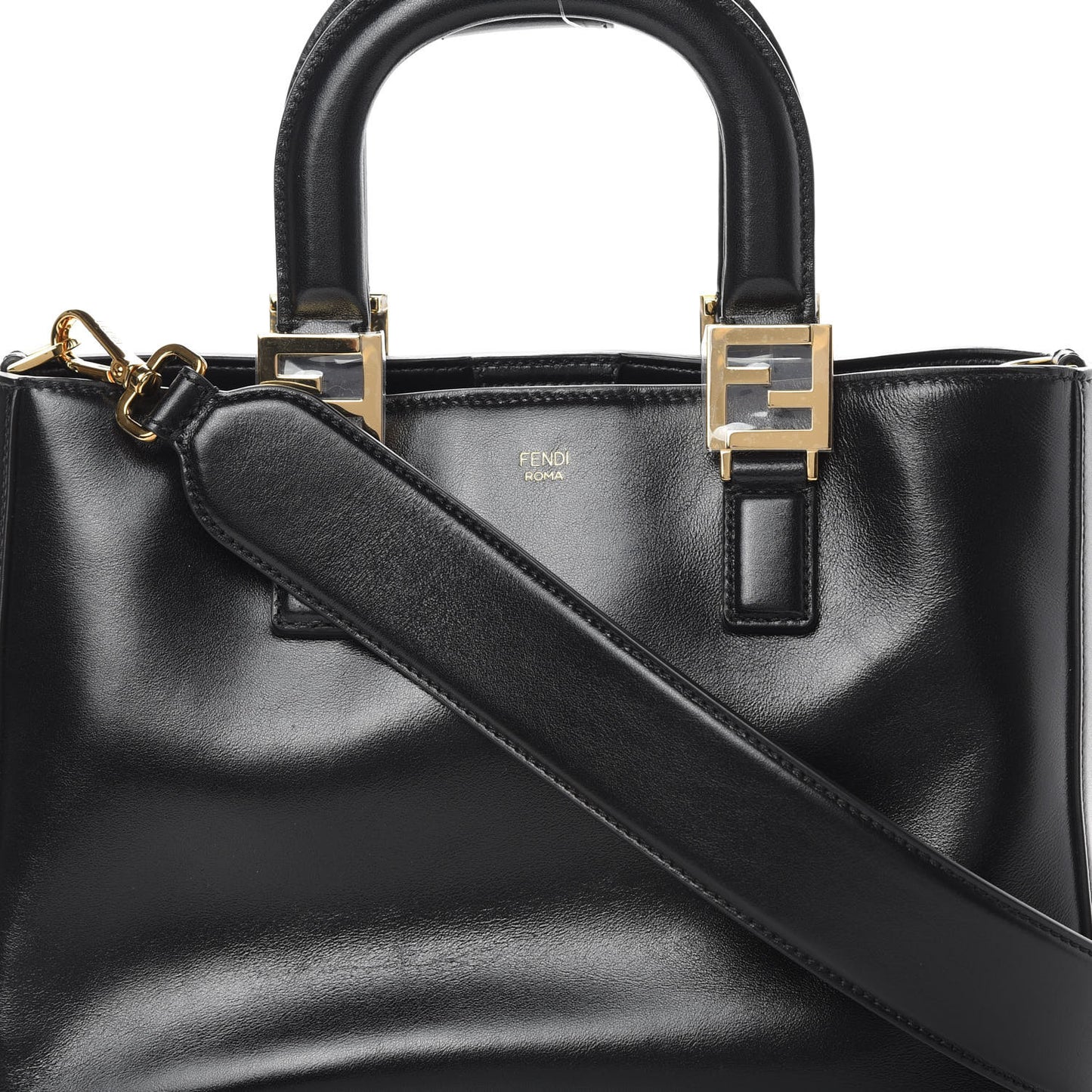 Vitello Glacier Small FF Tote Black