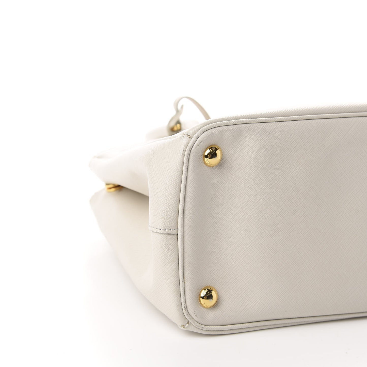 Saffiano Small Galleria Double Zip Tote Talco
