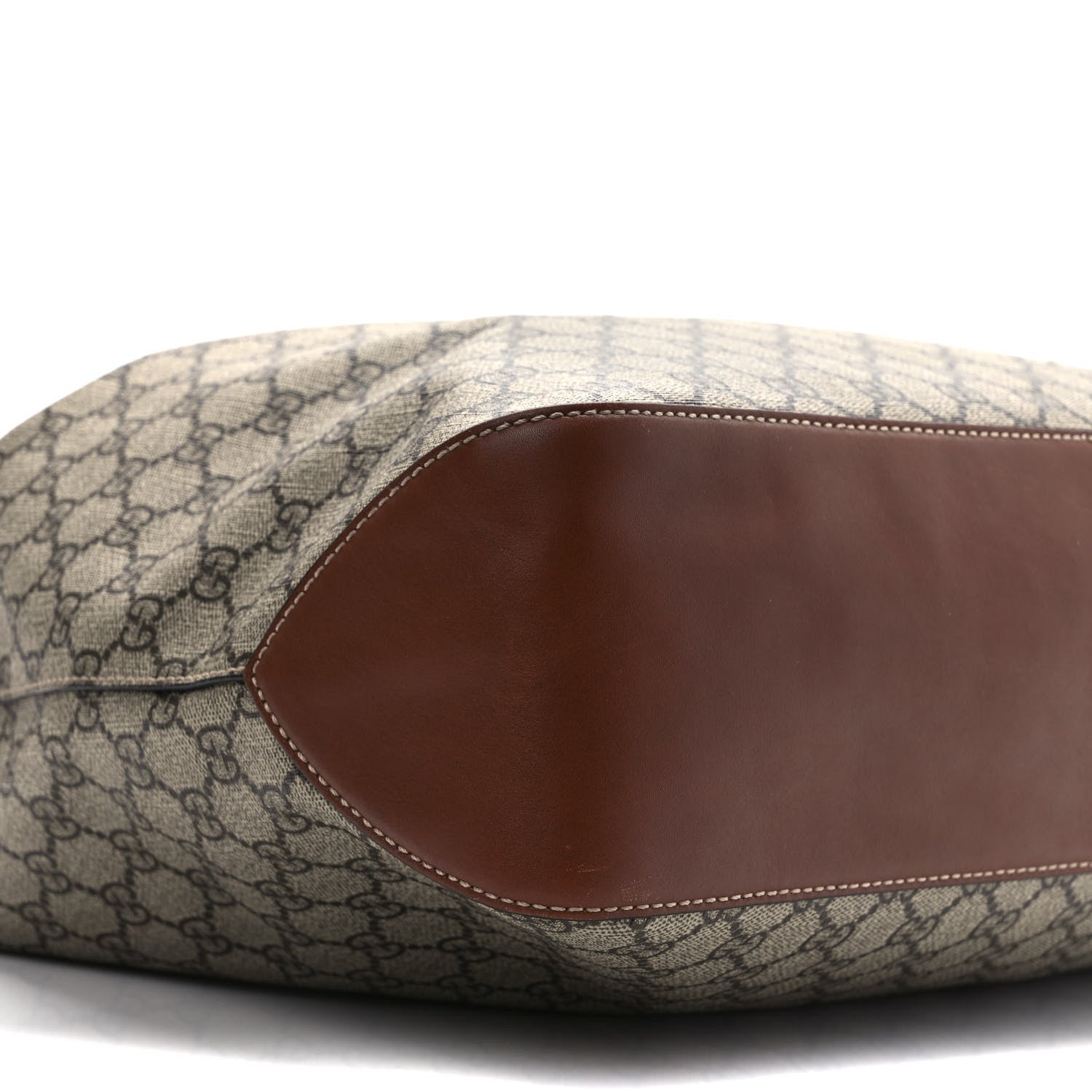 Gucci GG Supreme Monogram Large Linea A Hobo Light Brown 8 of 9