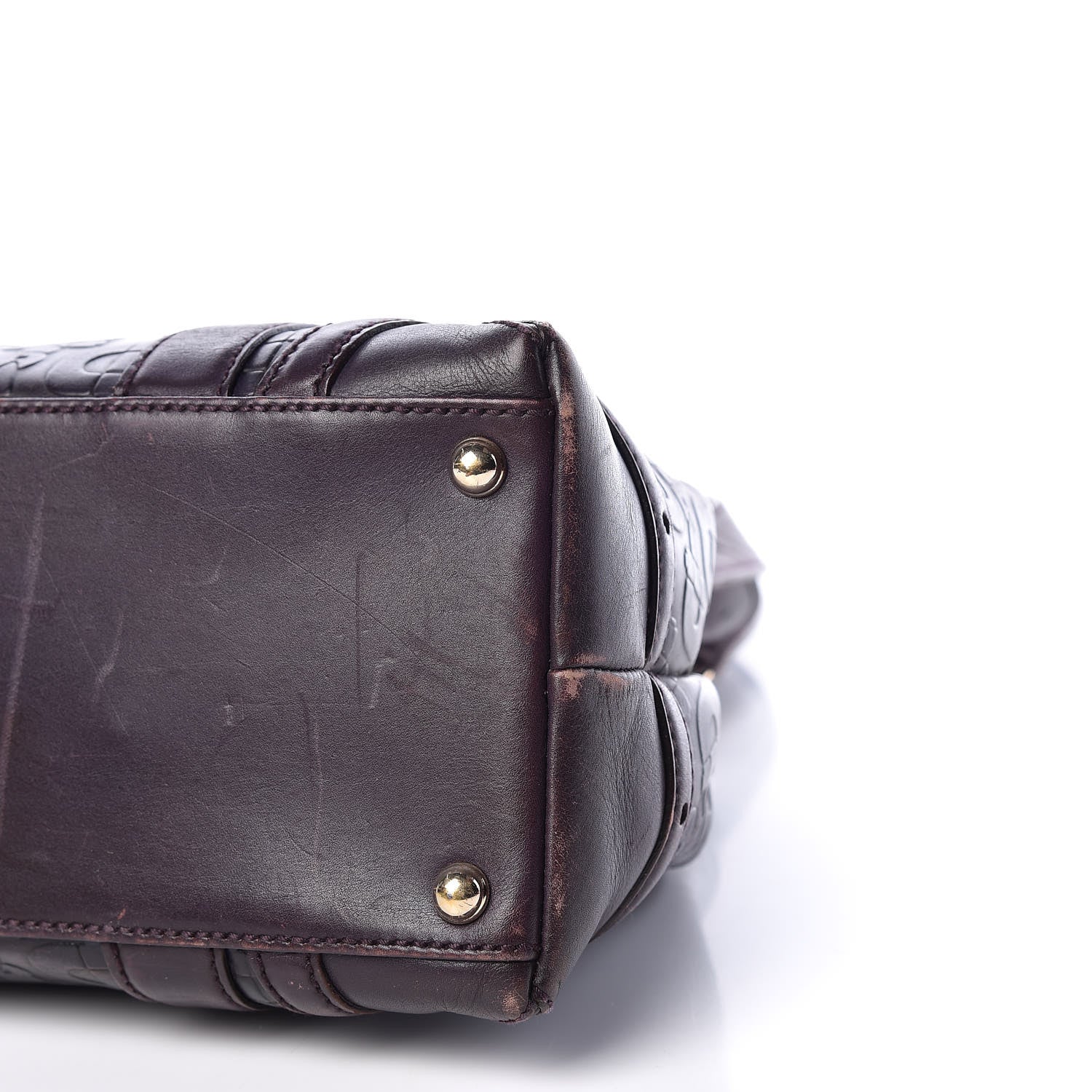 Gucci Calfskin Horsebit Embossed Shoulder Bag Purple 6 of 23