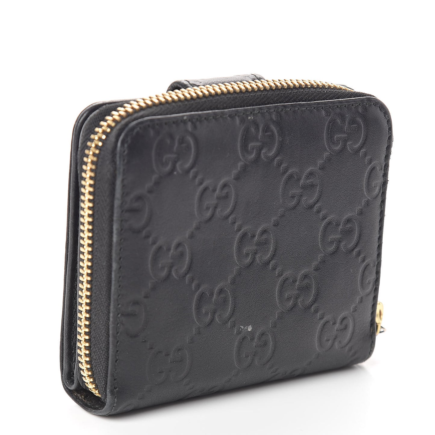 Guccissima Zip Around French Wallet Black