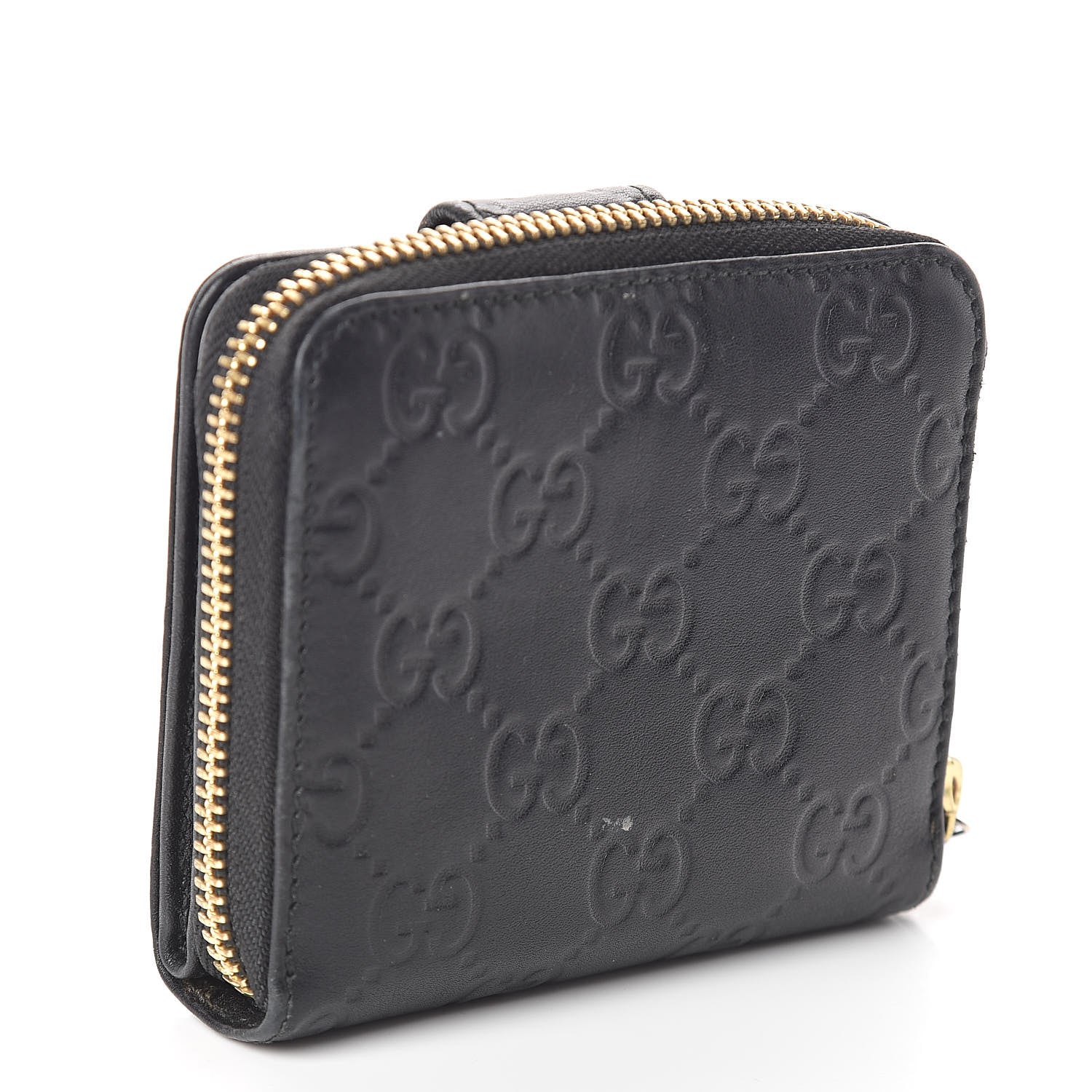 Gucci Guccissima Zip Around French Wallet Black 3 of 8