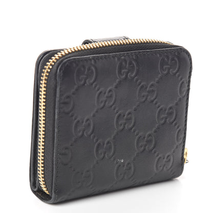 Gucci Guccissima Zip Around French Wallet Black 3 of 8