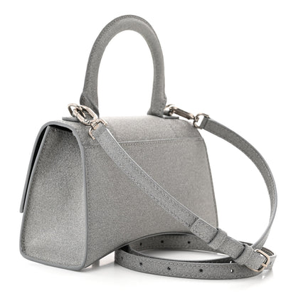 Balenciaga Glitter Fabric Hourglass Top Handle Bag XS Grey 3 of 14