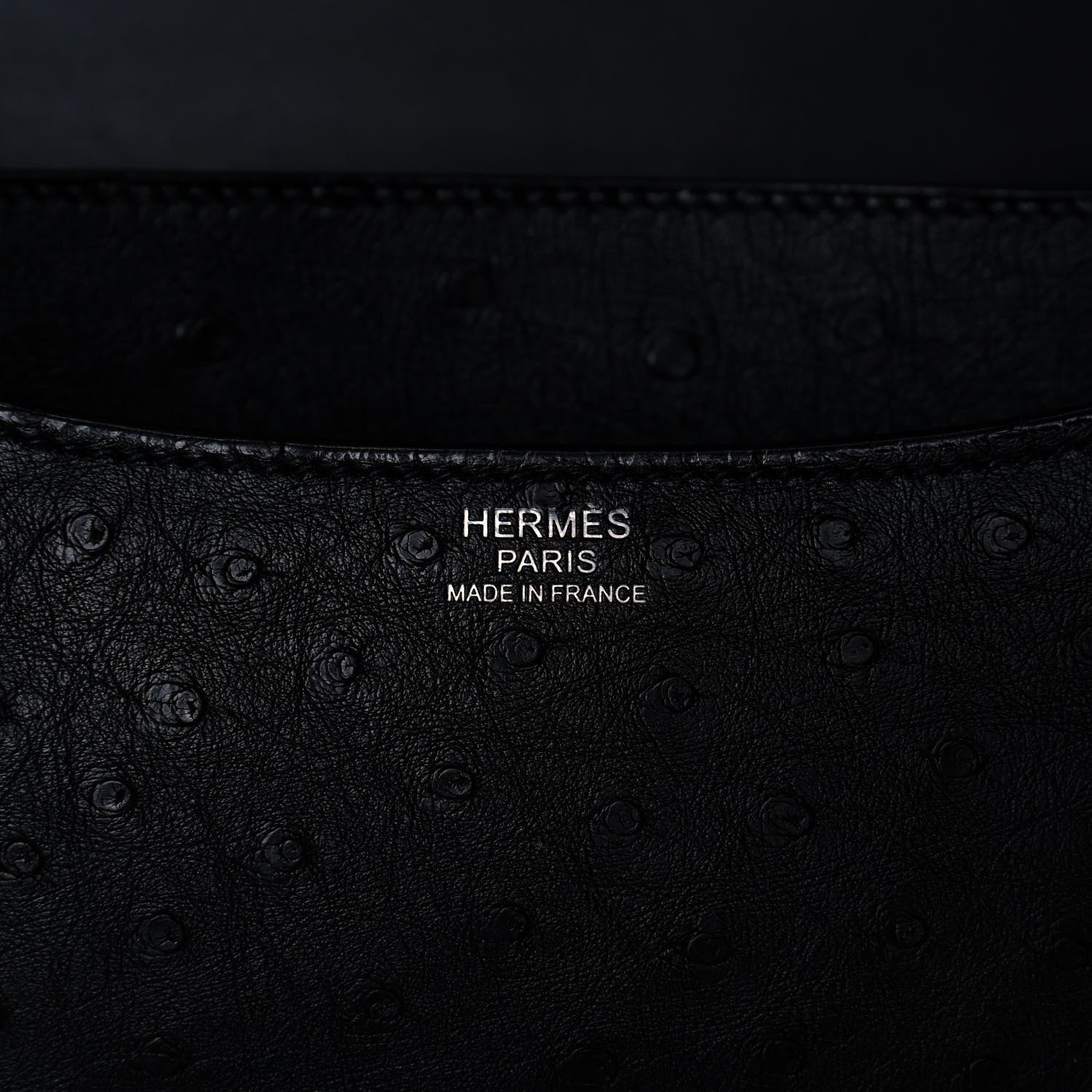 Hermes Ostrich Constance 24 Black 5 of 10