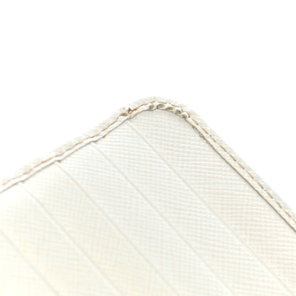 Prada Saffiano Metal Compact Wallet Talco 16 of 24
