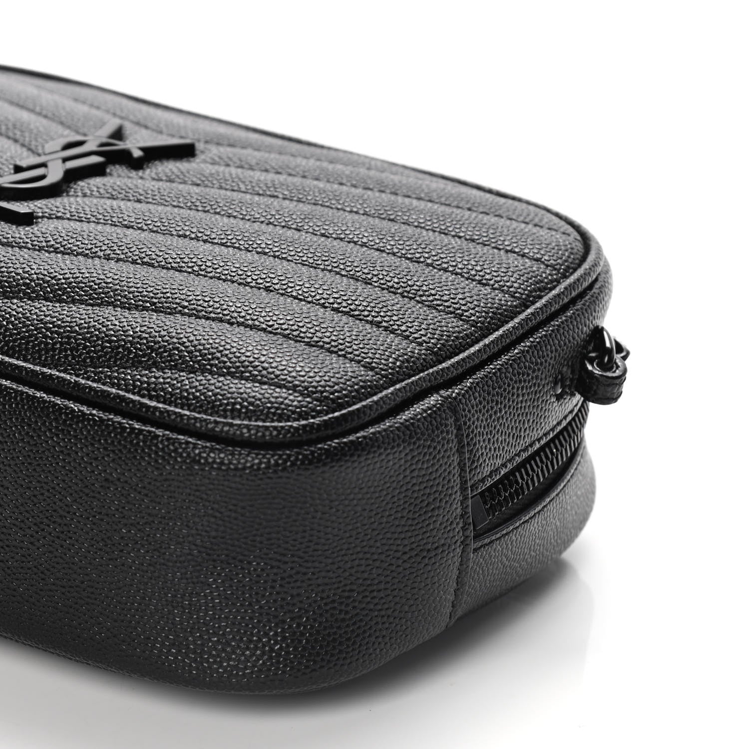 Saint Laurent Grain De Poudre Matelasse Monogram Mini Lou Camera Bag Black 9 of 9