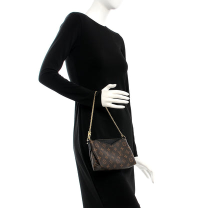 Louis Vuitton Monogram Pallas Clutch Black 2 of 8