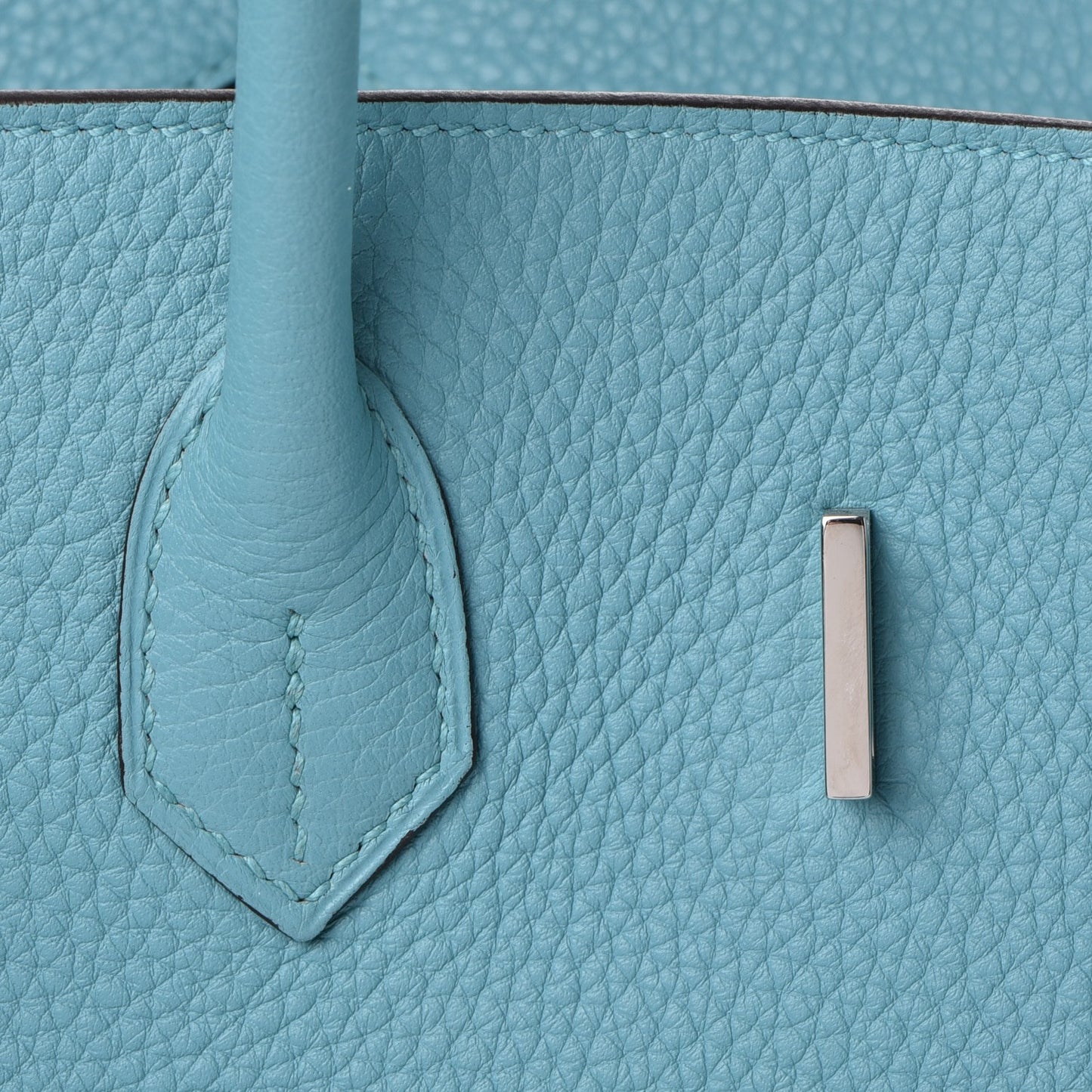 Taurillon Clemence Birkin 35 Bleu Atoll