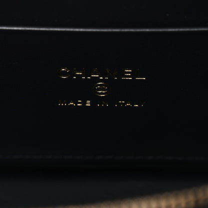 Chanel Denim Quilted Top Handle Slim Vanity Case With Chain Dark Blue 6 of 10