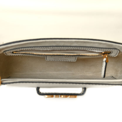 Christian Dior Calfskin Mini D Fence Saddle Bag White 4 of 5