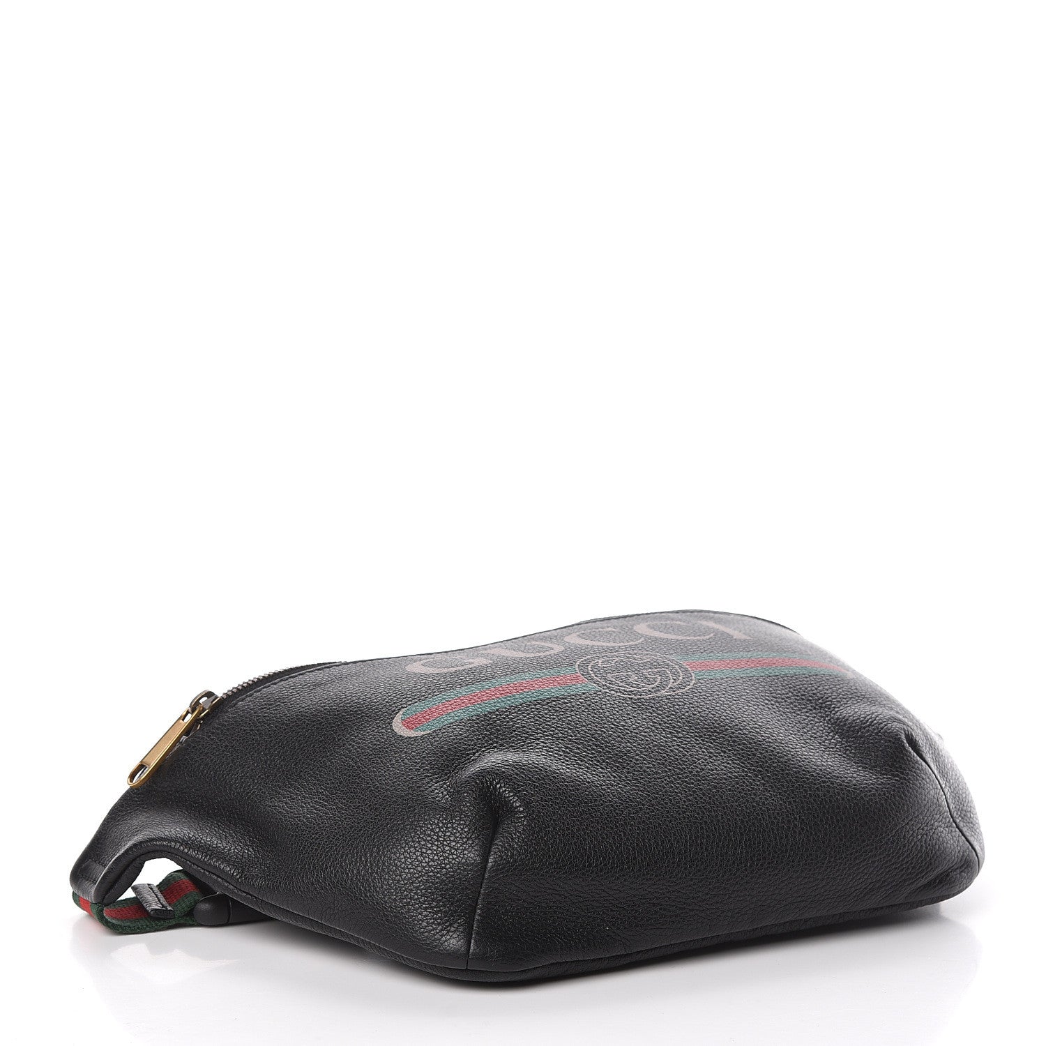 Gucci Grained Calfskin Logo Belt Bag Black 4 of 12