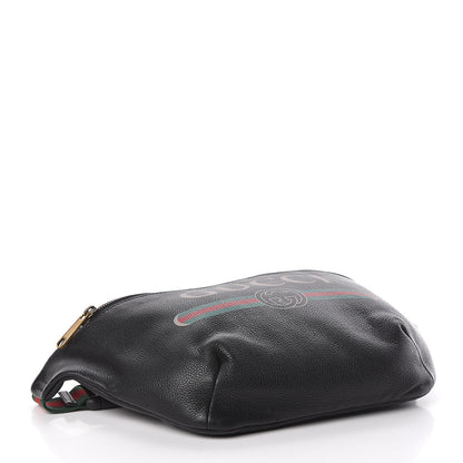 Gucci Grained Calfskin Logo Belt Bag Black 4 of 12