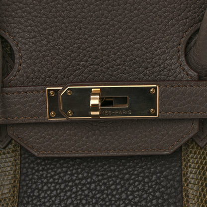 Hermes Taurillon Clemence Lizard Club Birkin 35 Etain Graphite 12 of 14