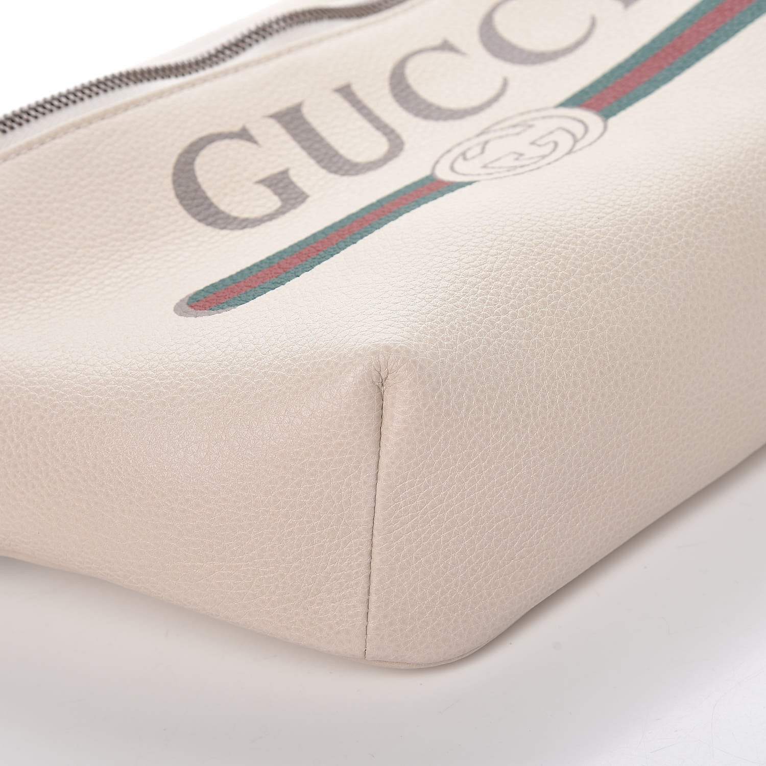 Gucci Grained Calfskin Logo Belt Bag White 8 of 11