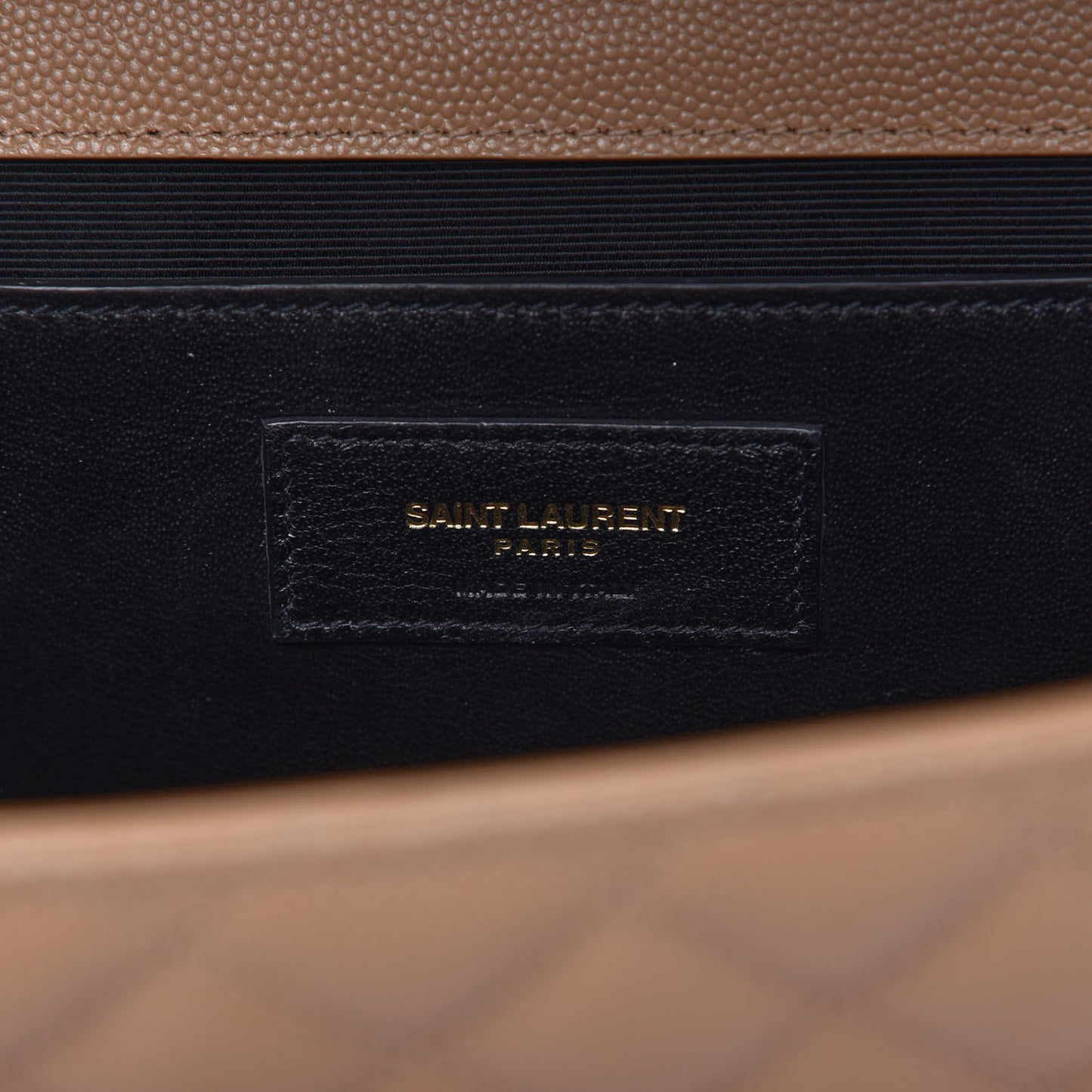 Grain De Poudre Textured Mixed Matelasse Medium Triquilt Monogram Satchel Dark Beige