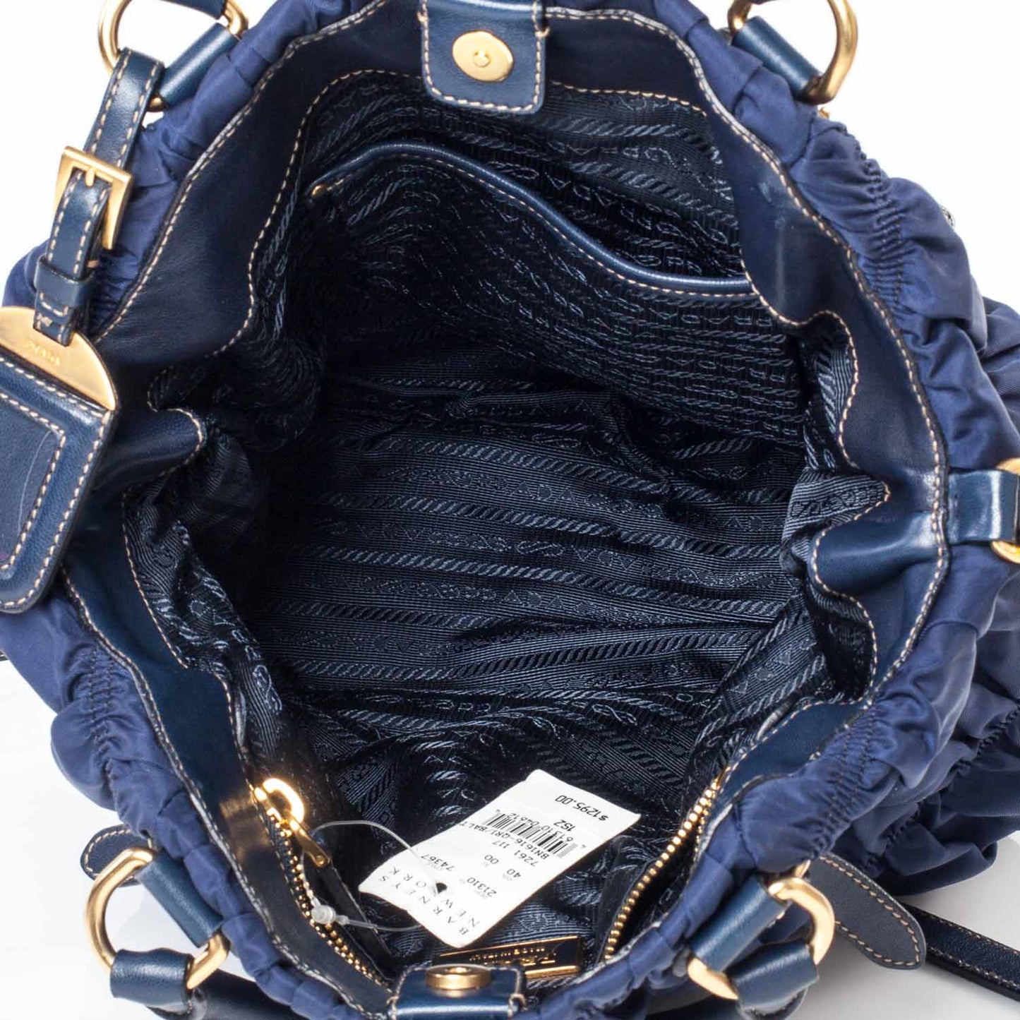 Tessuto Nylon Gaufre Tote Blue