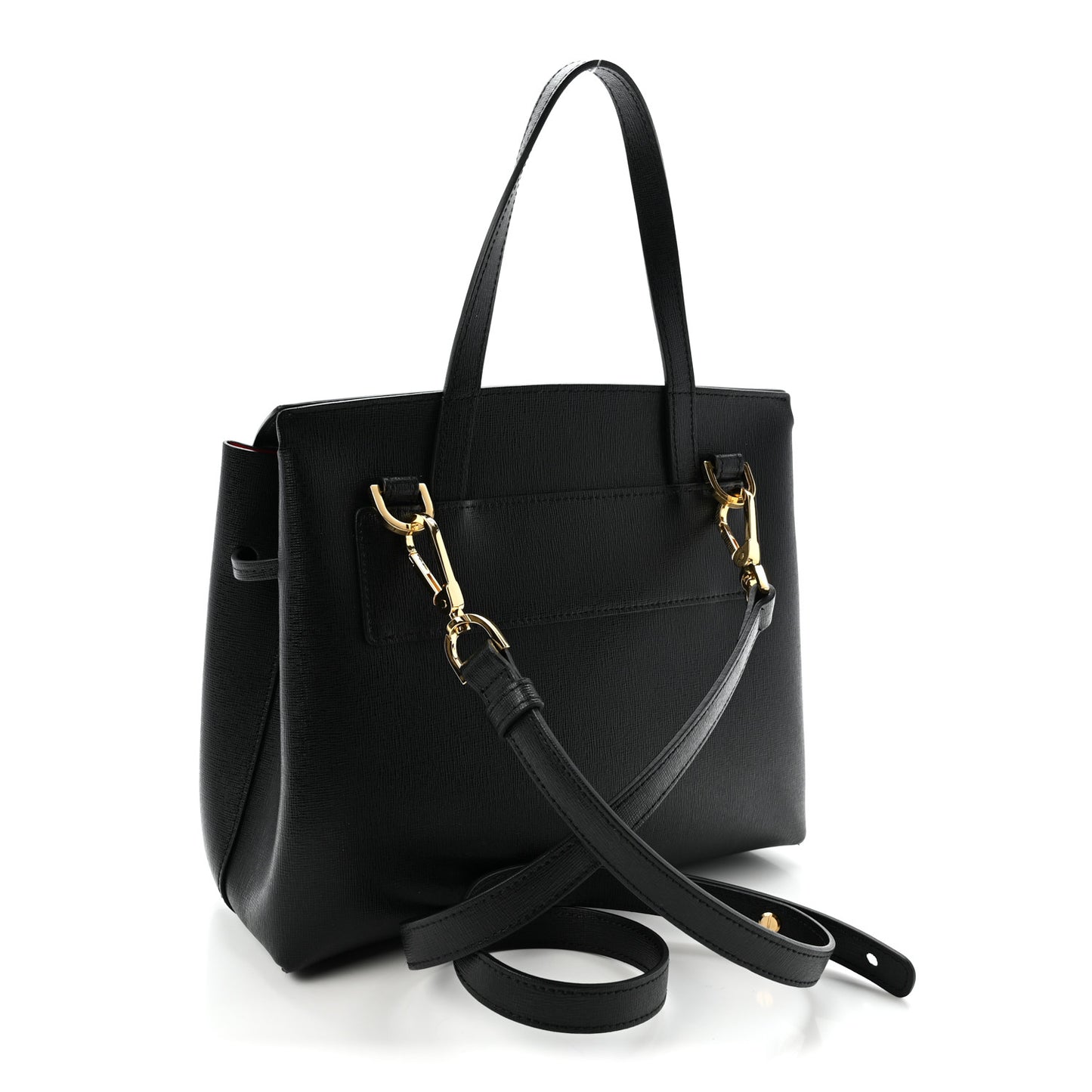Saffiano Mini Lady Bag Black Flamma