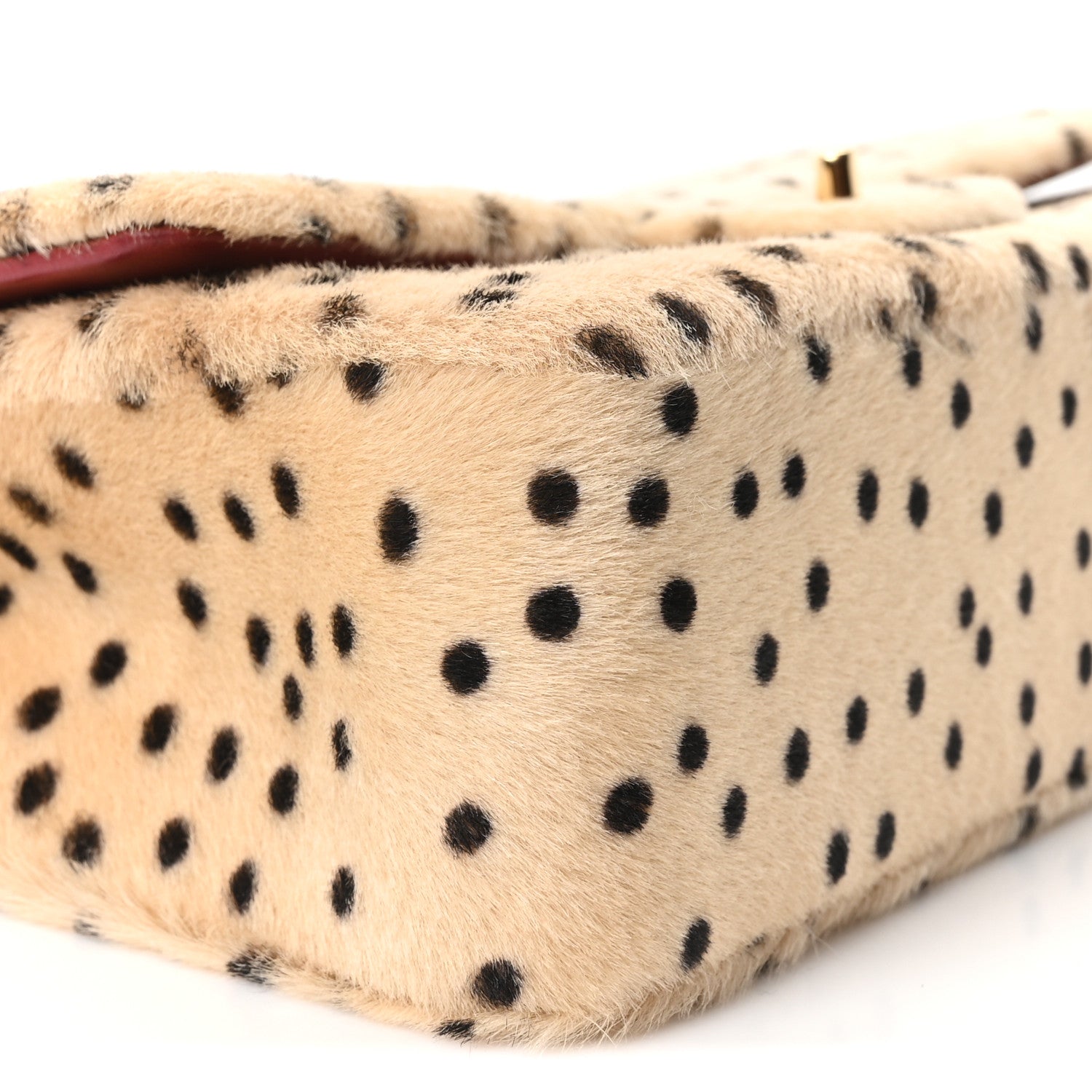 Chanel Pony Hair Cheetah Printed Creative Fabrics Flap Light Beige Black 9 of 11