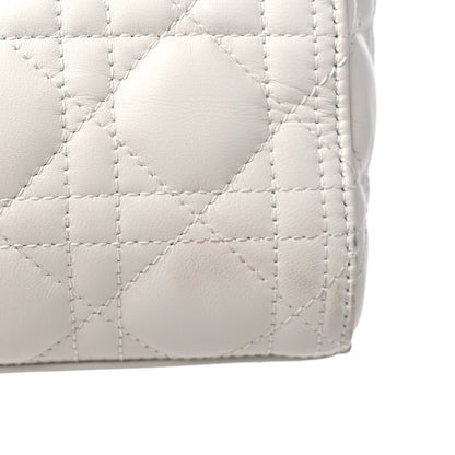 Christian Dior Lambskin Cannage Medium Lady Dior White 14 of 18