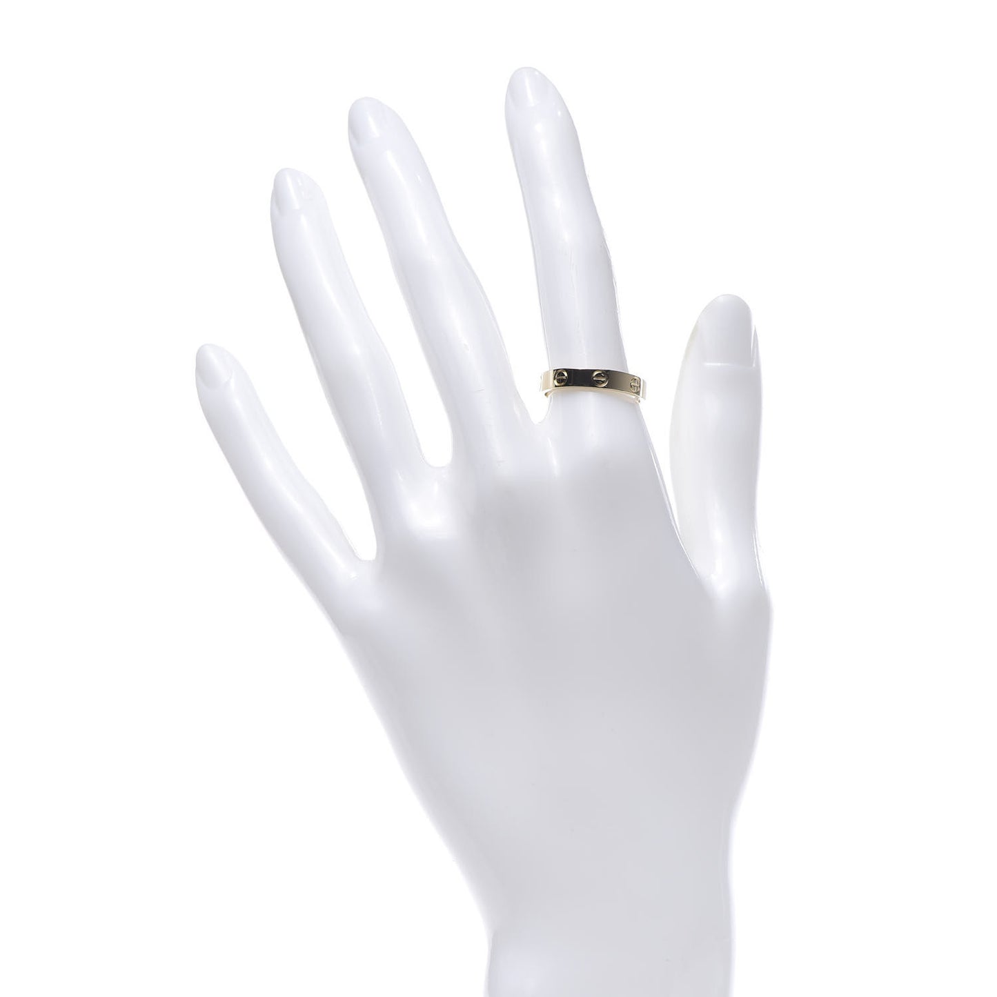 18K Yellow Gold 3.5mm LOVE Wedding Band Ring 53 6.5