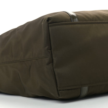 Prada Tessuto Nylon Soft Calfskin Tote Militare 8 of 9
