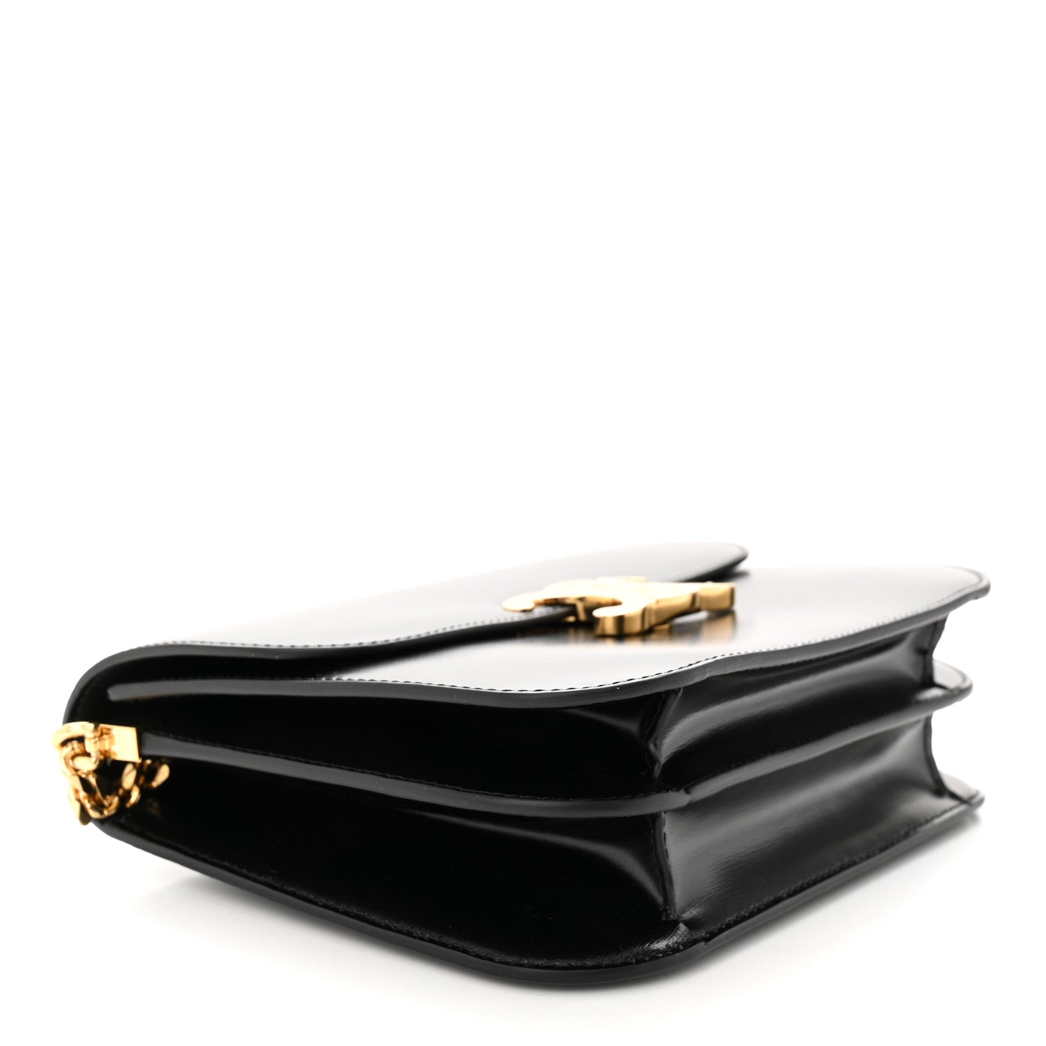 Celine Shiny Calfskin College Triomphe Black 4 of 11