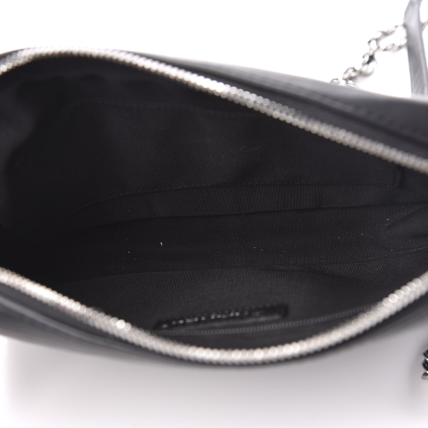 Lambskin Chevron Quilted Small Promenade Camera Black