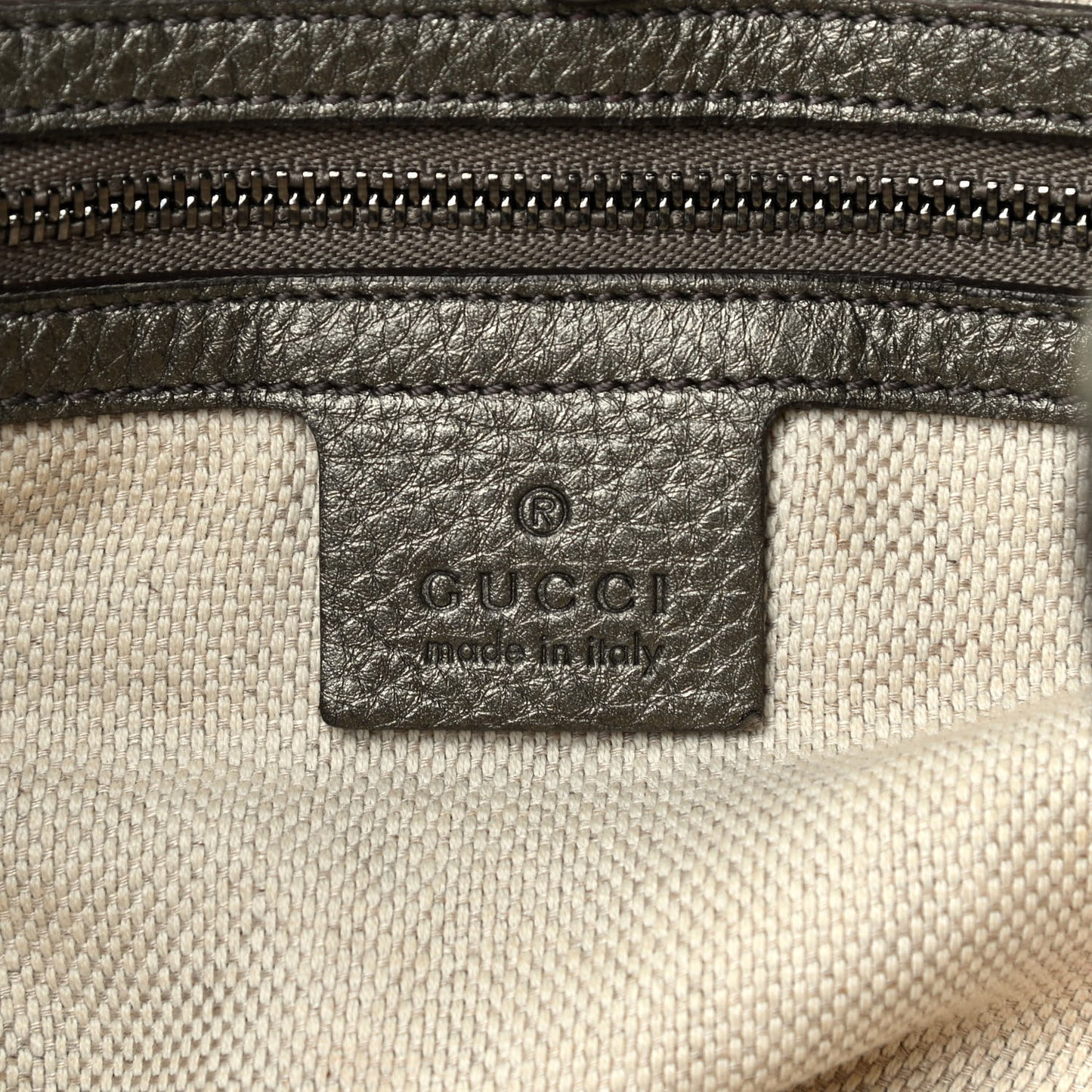 Metallic Pebbled Calfskin Large Soho Chain Shoulder Bag Sasso